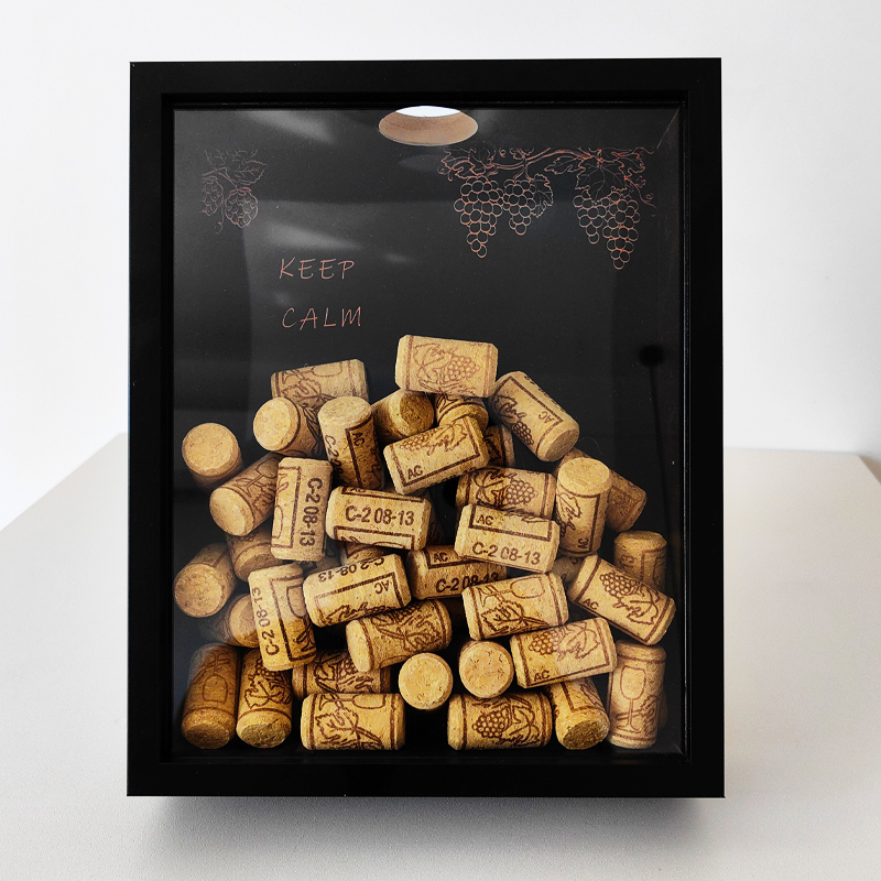 Red Wine Cork Display Frame Wo - Vintage Collectible Bottles ulasan dan harga