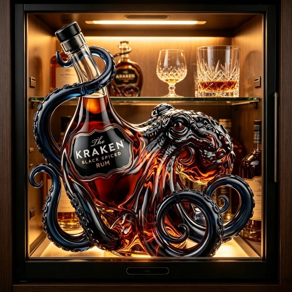 Vintage Kraken Octopus Rum Bot - Vintage Collectible Bottles ulasan dan harga
