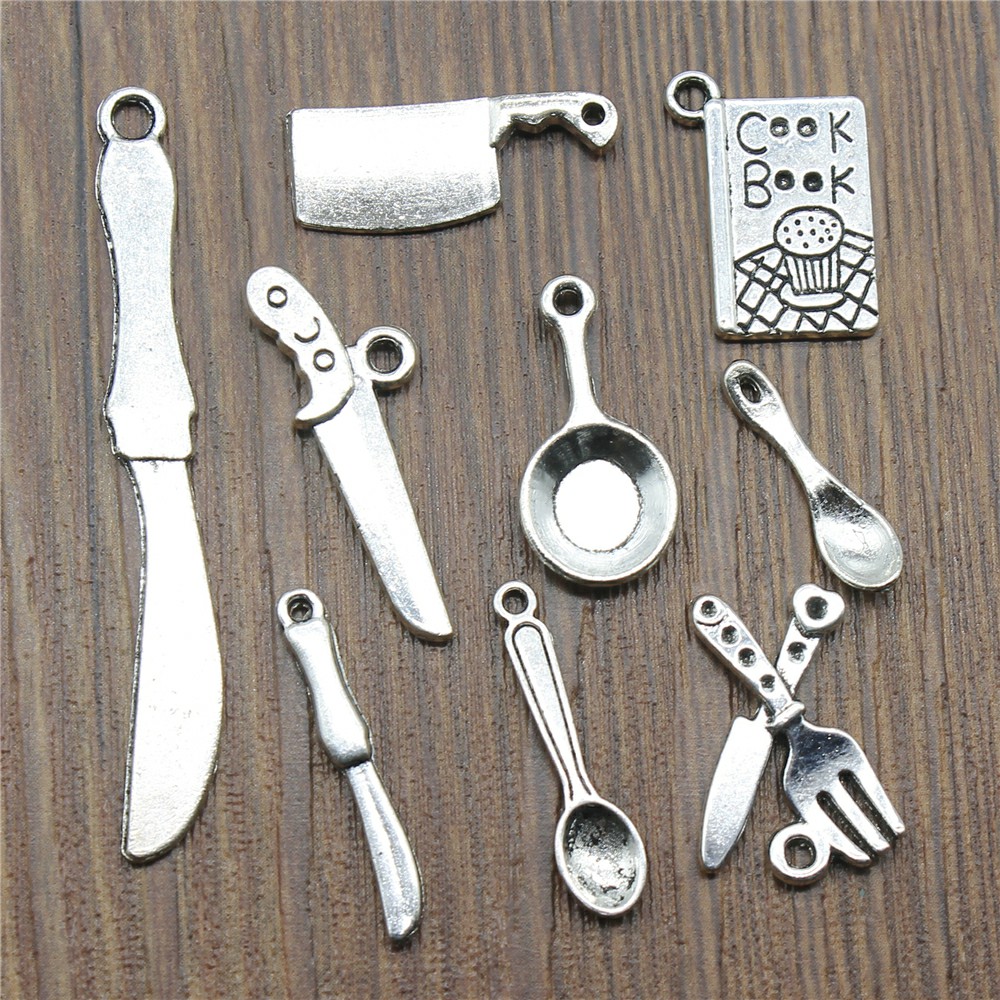 20pcs Kitchenware Charms Antiq - Vintage Collectible Spoons ulasan dan harga