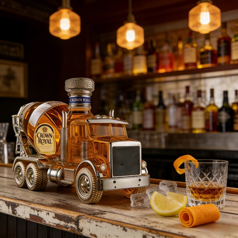 Vintage Truck Design Glass Whi - Vintage Collectible Liquor Bottles ulasan dan harga