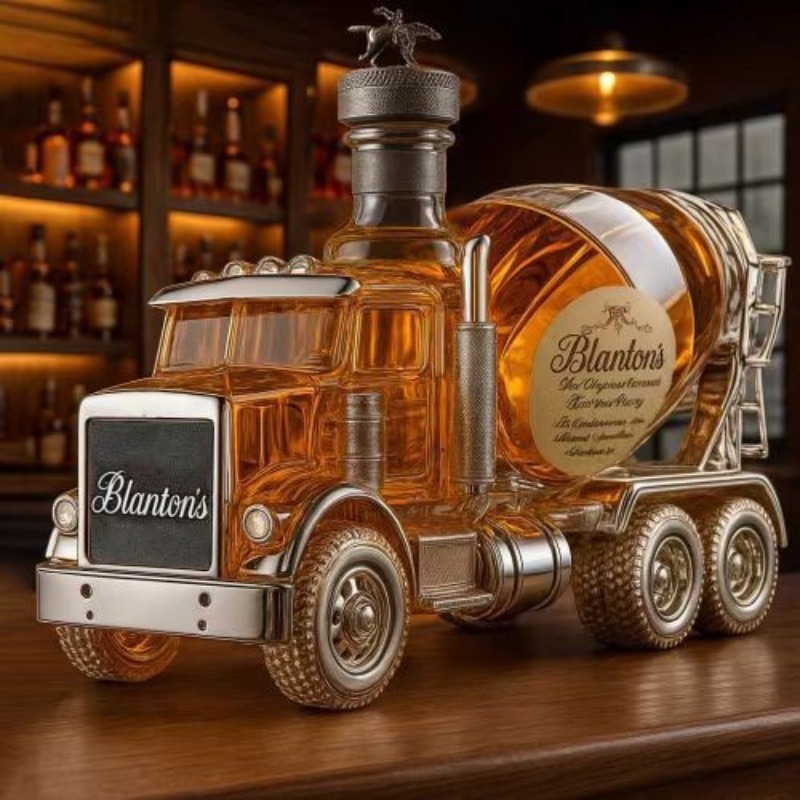 Vintage Truck Design Glass Whi - Vintage Collectible Liquor Bottles ulasan dan harga