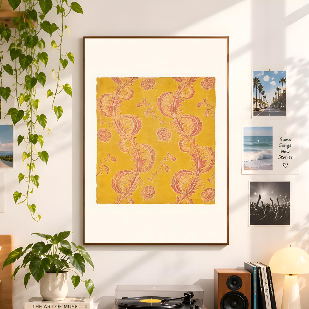 Vintage Botanical Floral Texti - Vintage Collectible Posters ulasan dan harga