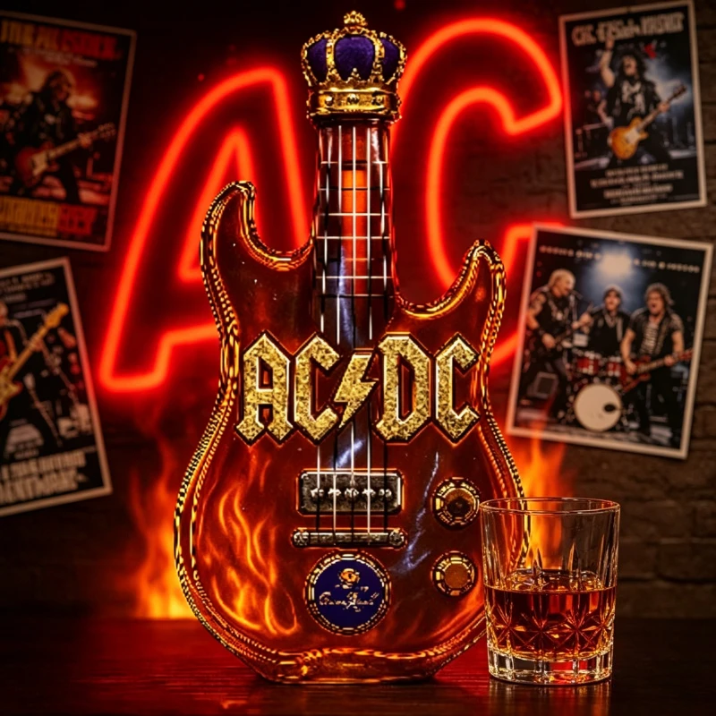 Retro Electric Guitar Shaped W - Vintage Collectible Liquor Bottles ulasan dan harga